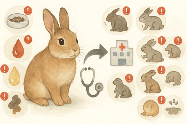 うさぎが病院受診するサインのイメージ画像