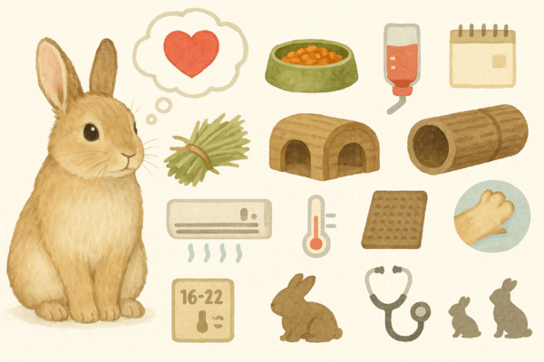 うさぎの長生きのためのケアのイメージ画像